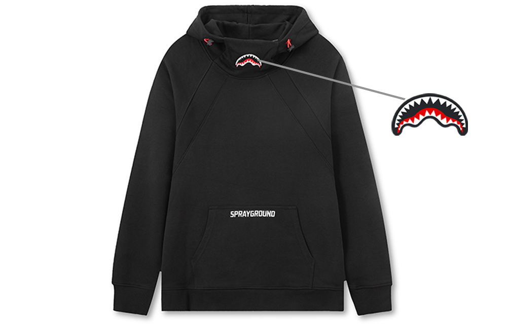 Sprayground Embroidered Shark Mouth Hoodie Unisex Loose Fit Astronaut Style WD913305