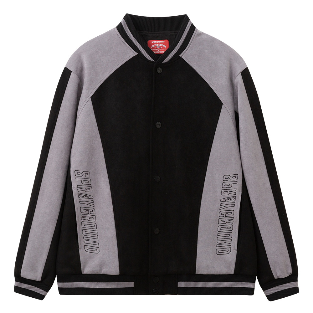 Sprayground SG Shark Mouth Logo Colorblock Varsity Jacket Unisex. W1031122