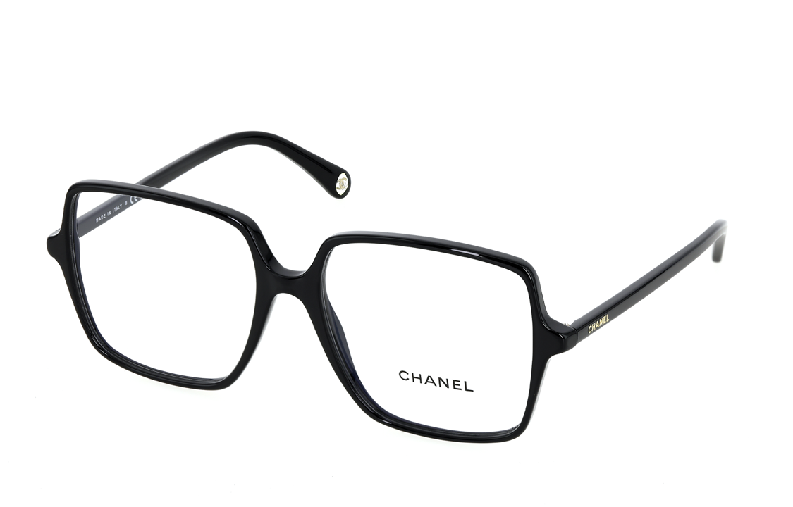 Spring/Summer 2023 CHANEL Large Frame Optical Glasses Black Unisex Logo Design CH3448-C622 圖 2