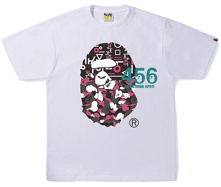 squid-game-x-bape-ape-head-tee-white