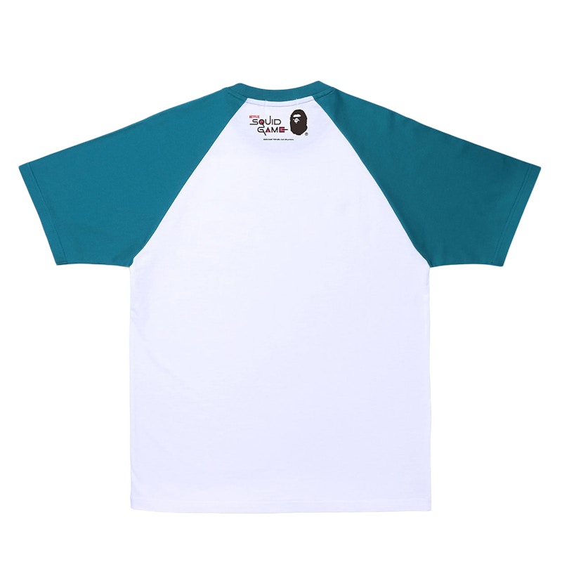 Squid Game BAPE Raglan Tee Green 圖 2