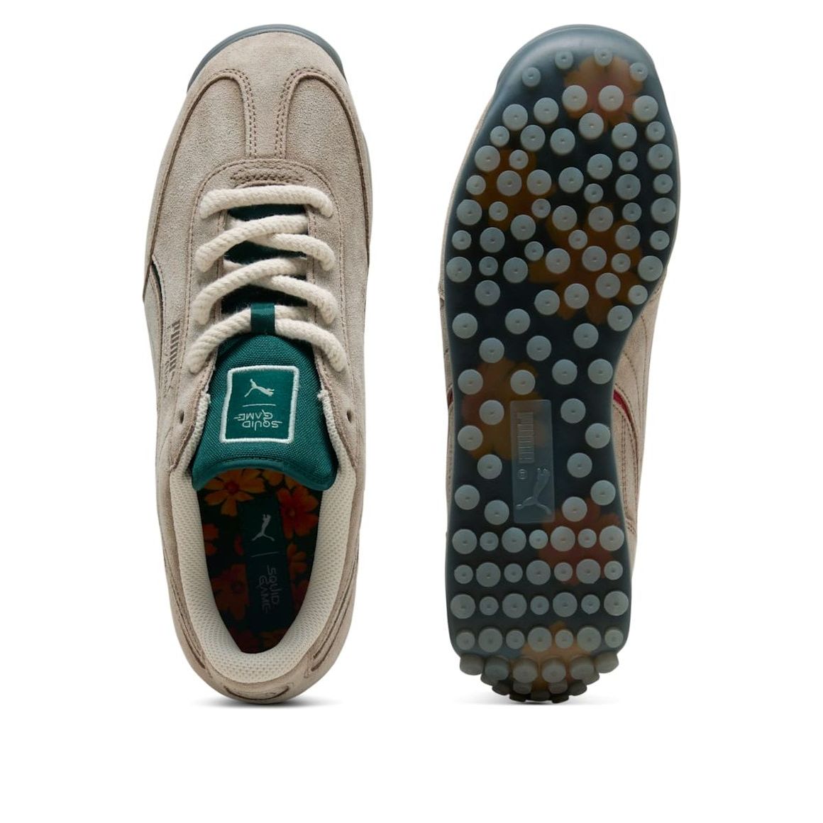 Lookbook Squid Game x Puma Easy Rider 'Alpine Snow Dark Myrtle' Sepatu Pria 403643-01