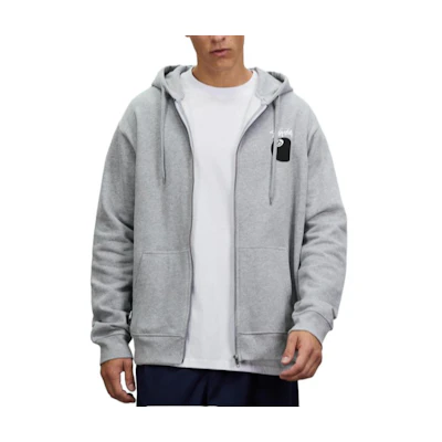 Stüssy 8-Ball Logo Zip Hoodie Jacket Retro American Style - Gray ST135AA24YGL