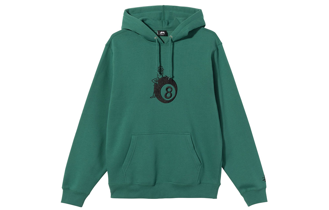 Stüssy 9 Ball Man Embroidered Hoodie Vintage Retro Style - 118406