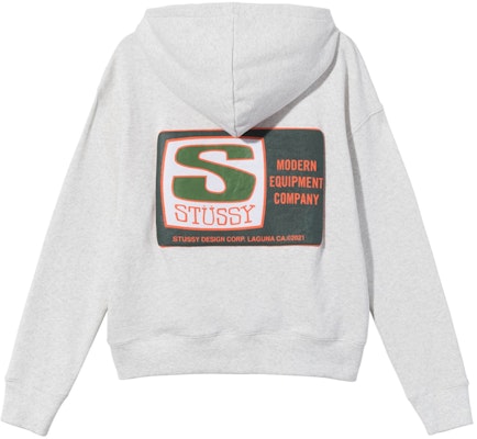 Stüssy Agness Boxy Crop Hood Ash Heather Order Stüssy Agness Boxy Crop Hood Ash Heather