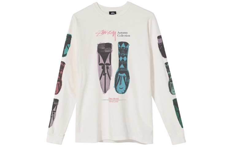 Stüssy Autumn Masks Vintage Graphic Long Sleeve Unisex T-Shirt 1994602