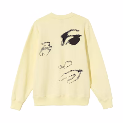 Stüssy Back Graphic Face Print Retro Unisex Long-Sleeve Sweatshirt 1914659