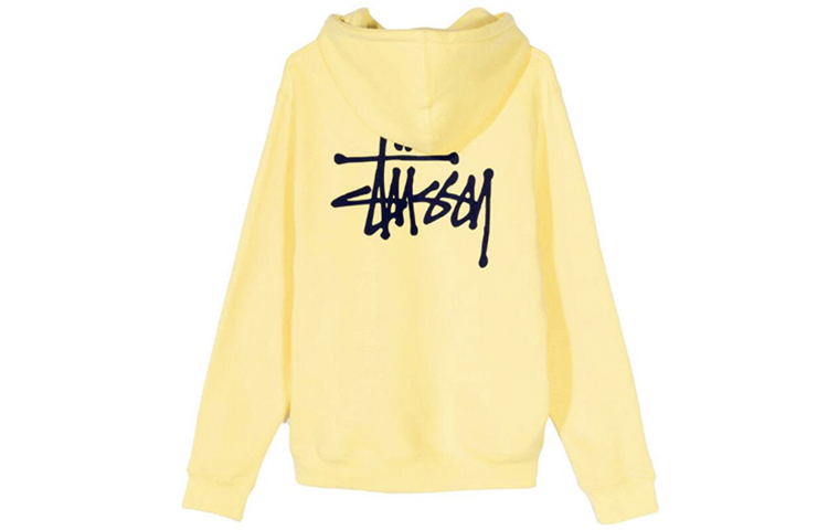 Stüssy Basic Classic Logo Vintage Hoodie Unisex Yellow 1923891U