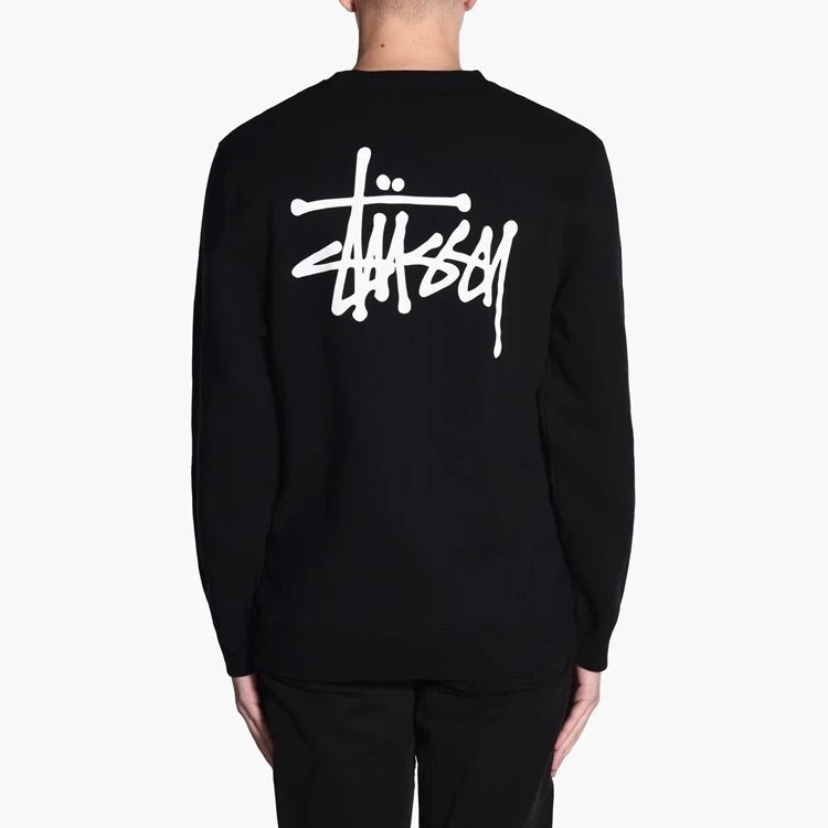 Stüssy Basic Crew Hoodie Unisex Pullover Sweatshirt 1914143 圖 11