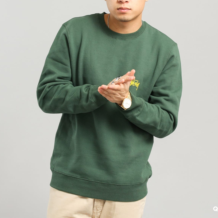 Stüssy Basic Crew Hoodie Unisex Pullover Sweatshirt 1914143 圖 4