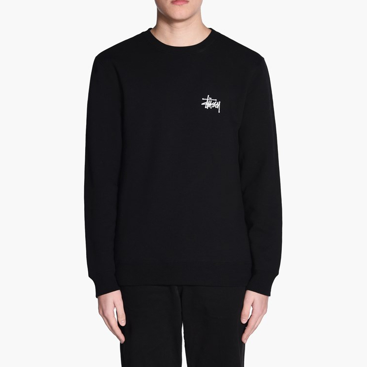 Stüssy Basic Crew Hoodie Unisex Pullover Sweatshirt 1914143 圖 8
