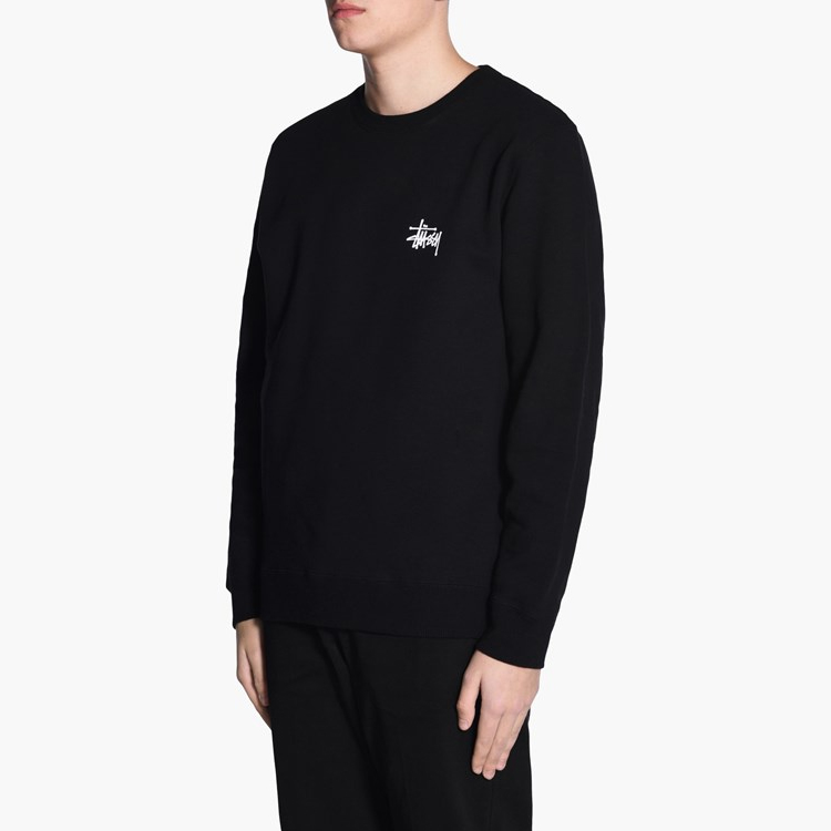 Stüssy Basic Crew Hoodie Unisex Pullover Sweatshirt 1914143 圖 9