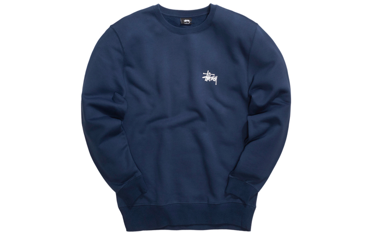 Stüssy Basic Crew Retro Sweatshirt Unisex Blue 1914416-0806