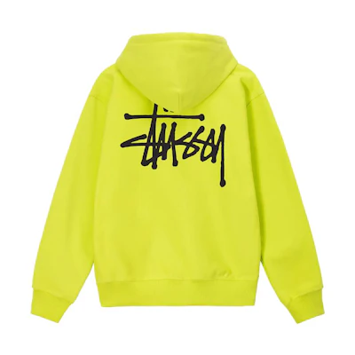 Stüssy Basic Hoodie Yellow Retro Letter Logo Unisex Pullover Sweater 1924870