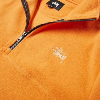 Stüssy Basic Polar Fleece Mock Orange Order Stüssy Basic Polar Fleece Mock Orange