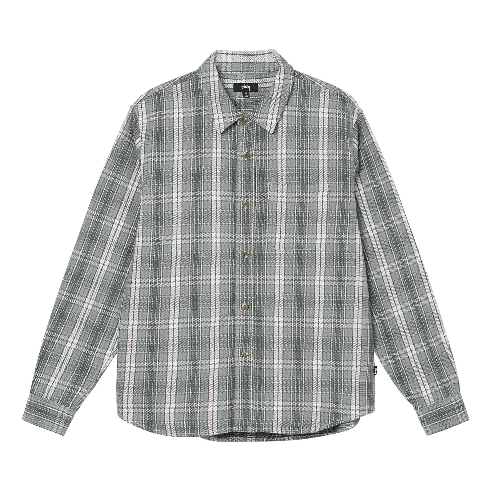 Stüssy Beach Plaid Shirt 'Charcoal'