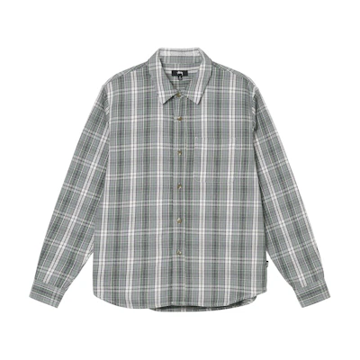 Stüssy Beach Plaid Shirt 'Charcoal'