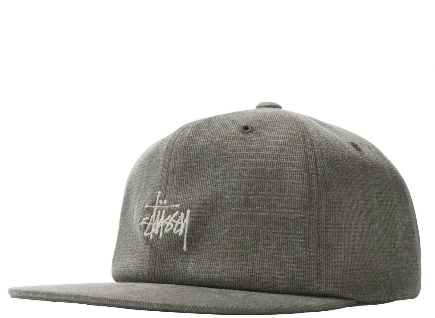 stuessy-bedford-cord-strapback-cap-grey