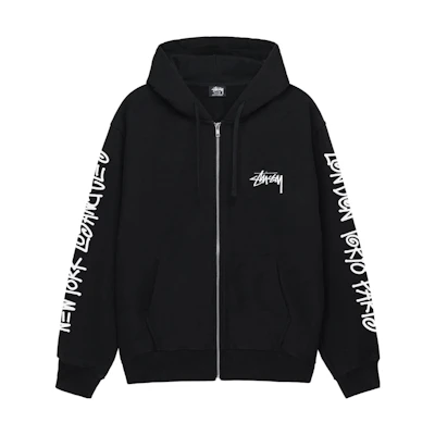 Stüssy Big Cities Zip Hoodie Unisex Casual Sweatshirt 1975014