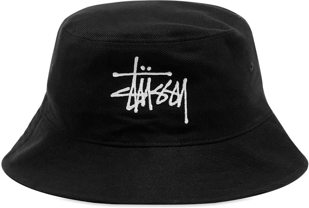 stuessy-big-logo-twill-bucket-hat-black