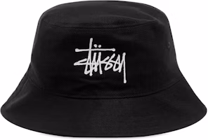 Stüssy Big Logo Twill Bucket Hat Black Stüssy Big Logo Twill Bucket Hat Black