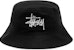 Stüssy Big Logo Twill Bucket Hat Black