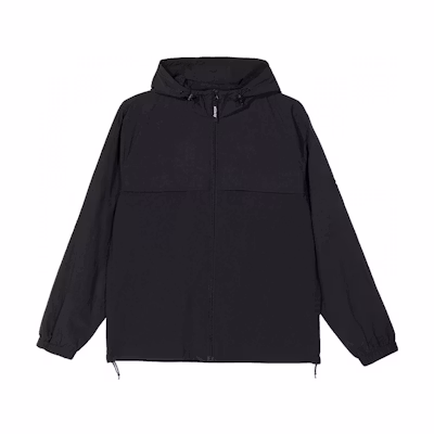 Stüssy Black Retro Letter Logo Hoodie Jacket 115458
