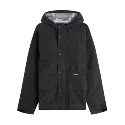 Stüssy Black Zip-Up Hoodie Jacket with Logo Print Retro Style 115529