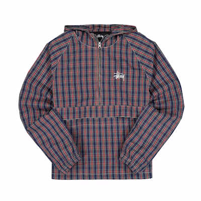 Stüssy Brushed Cotton Plaid Vintage Pullover Anorak Multicolor Men’s Hoodie 115559