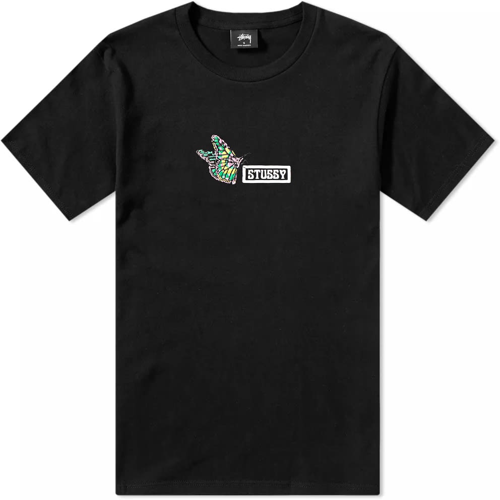 stuessy-butterfly-tee-black