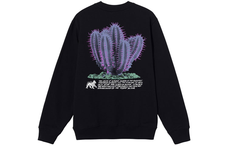 Stüssy Cactus Print Vintage Long Sleeve Sweatshirt Unisex 1914686