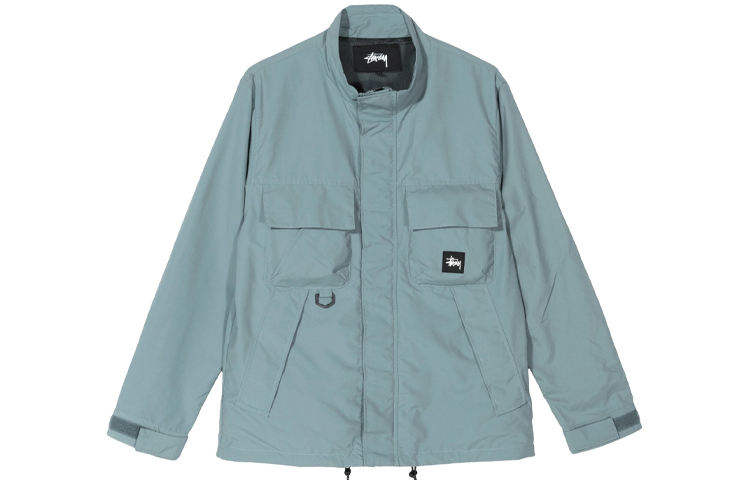 Stüssy Cargo Jacket Stand Collar Utility Pocket Retro Unisex Style 115500