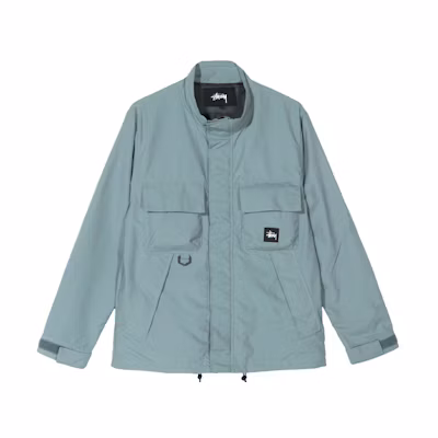 Stüssy Cargo Jacket Stand Collar Utility Pocket Retro Unisex Style 115500