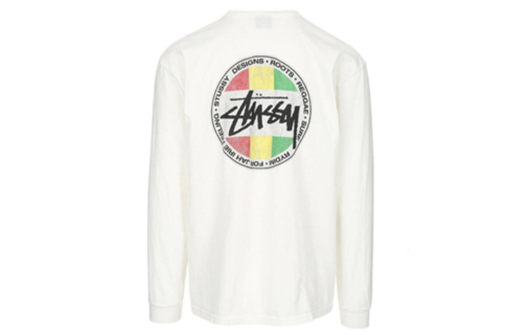Stüssy Circular Print Vintage Long Sleeve Crewneck Unisex - Off White 1994176