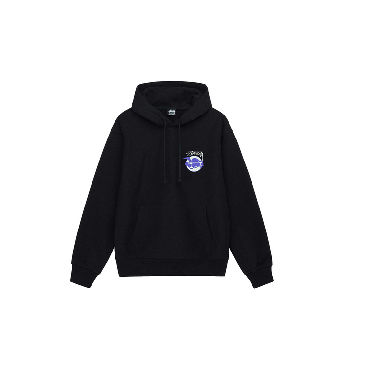 Stüssy Classic Logo Print Vintage Fleece Hoodie Unisex Retro Streetwear SUSSW1924824J-1