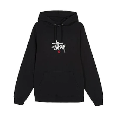 Stüssy Classic Logo Vintage Hoodie Unisex Black 118377