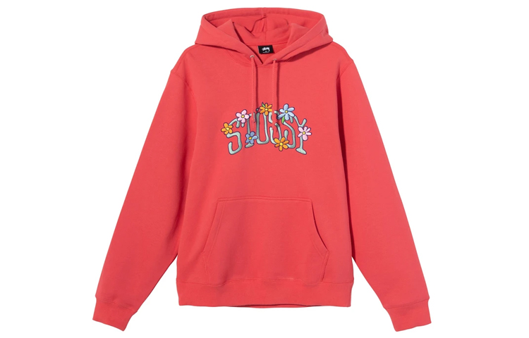 Stüssy Collegiate Floral Embroidered Hoodie Unisex Vintage Style 118392