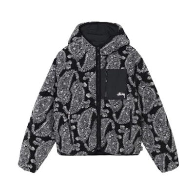 Stüssy Color-Block Vintage Graphic Fleece Hoodie SUSJK18452MDH