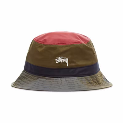 Stüssy Color Block Bucket Hat Olive