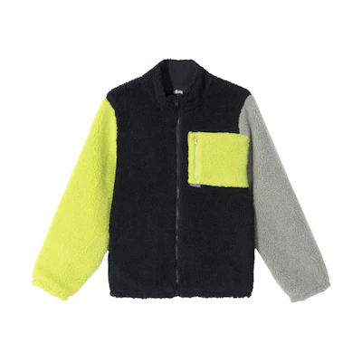 Stüssy Colorblock Suede Patchwork Zip Vintage Jacket 218099