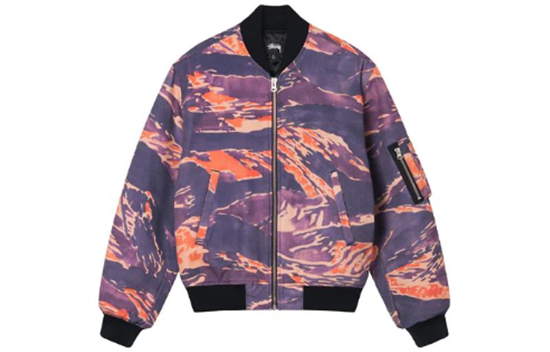 Stüssy Colorful Camo Zip-Up Retro Flight Jacket 115666 圖 2