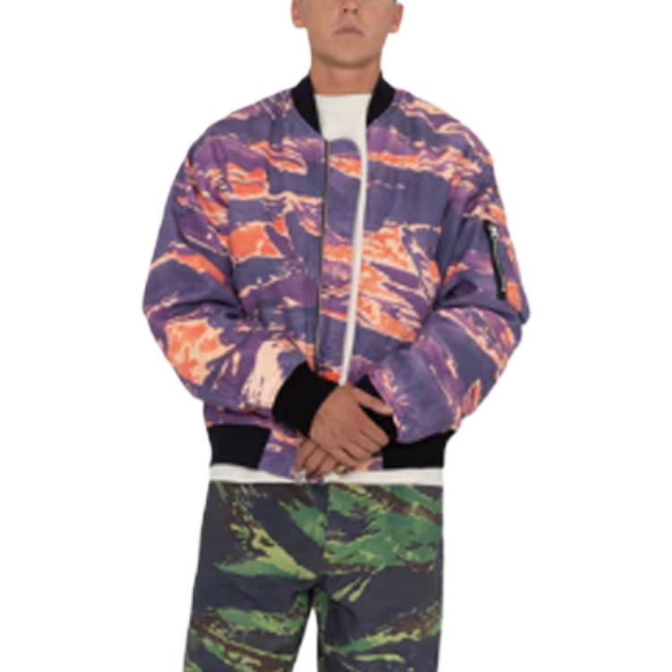 Stüssy Colorful Camo Zip-Up Retro Flight Jacket 115666 圖 4