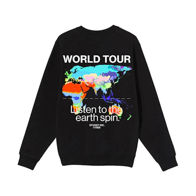 Stüssy Colorful Map Logo Vintage Crewneck Sweatshirt Unisex 1914630