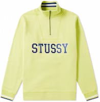 Stüssy Contrast Rib Mock Neck Lime Stüssy Contrast Rib Mock Neck Lime