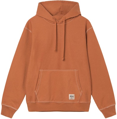 Stüssy Contrast Stitch Label Hood Ochre Buy Stüssy Contrast Stitch Label Hood Ochre
