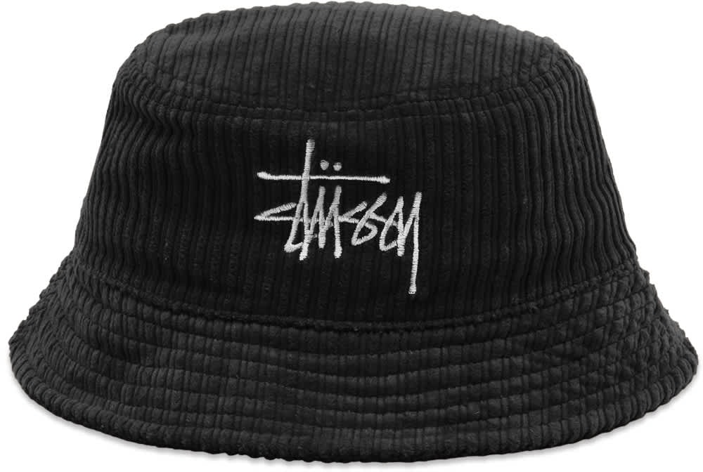 stuessy-corduroy-big-basic-bucket-hat-black