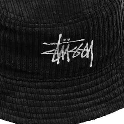 Stüssy Corduroy Big Basic Bucket Hat Black Order Stüssy Corduroy Big Basic Bucket Hat Black