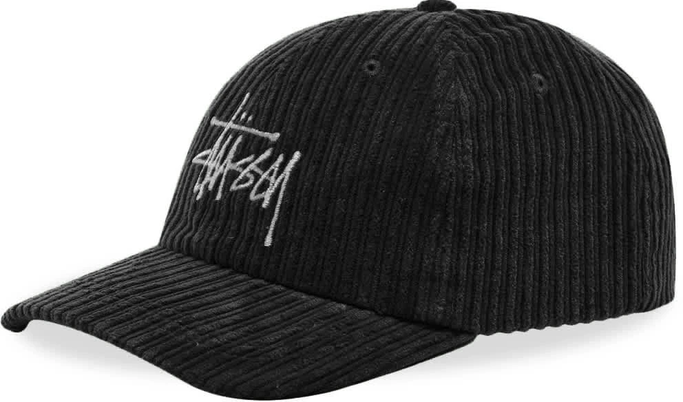 stuessy-corduroy-big-logo-low-pro-cap-black