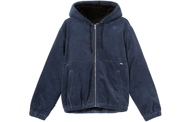 Stüssy Corduroy Long Sleeve Retro Hoodie Jacket Unisex 115540
