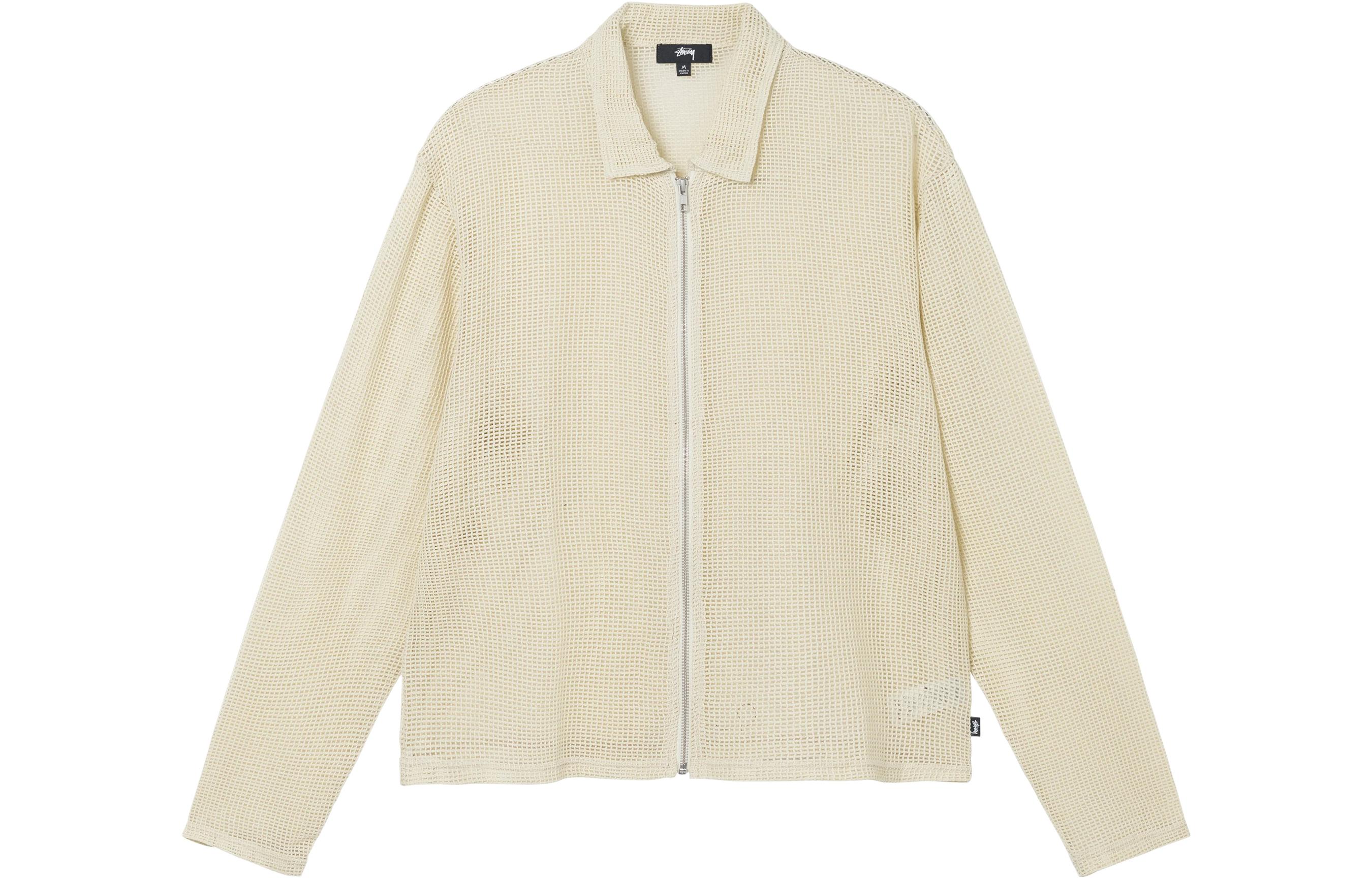 Stüssy Cotton Mesh Zip LS Shirt SS22 Unisex Retro Jacket 1140287